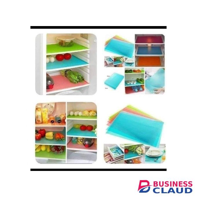 Washable Refrigerator Mats Drawer Placemats 4 Pack