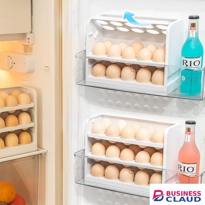 3Layer Egg Holder for Refrigerator Door -30Eggs
