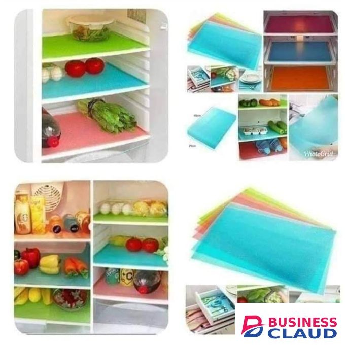 4pcs Washable Refrigerator / Shelf/ Cabinet/ Drawer Liners Mats