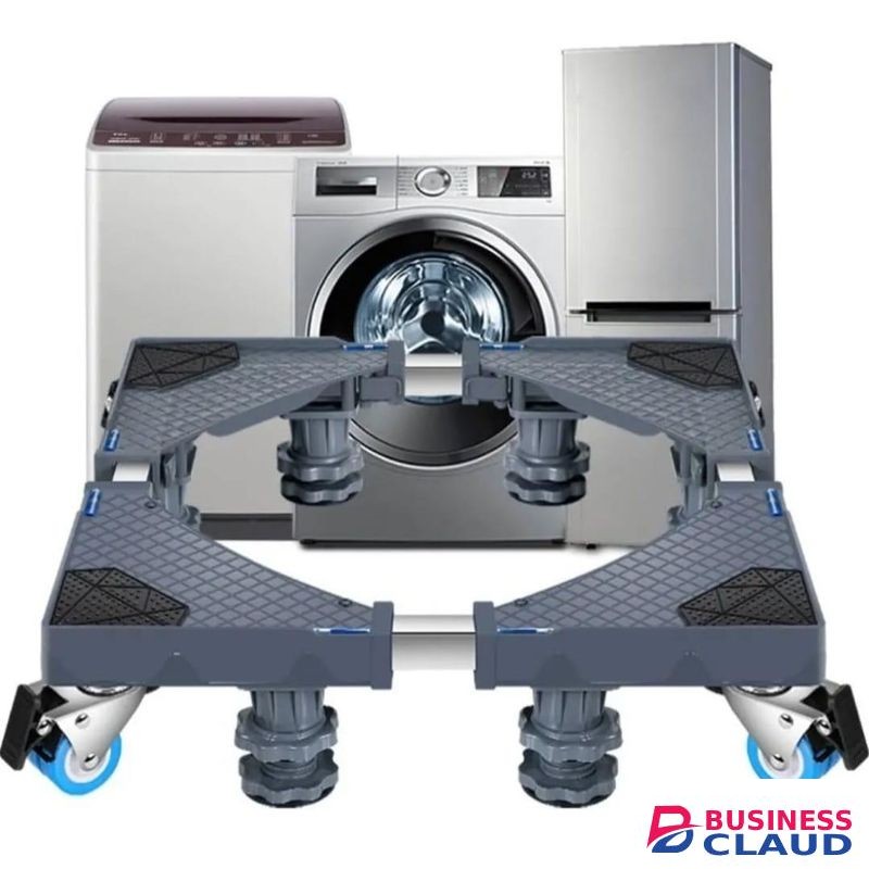 Washing Machine Base Bracket, With 4 Feet + 4 Wheels, With Fixed Lock, Suitable For Refrigerator Dryer