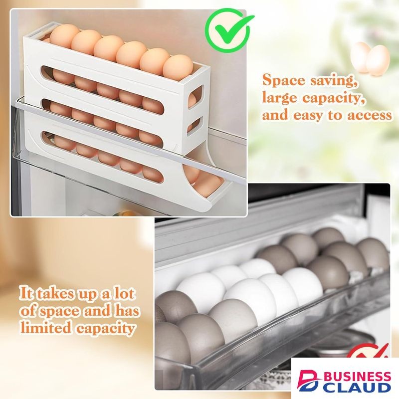 4 Layer Egg Holder for Refrigerator Door -30Eggs