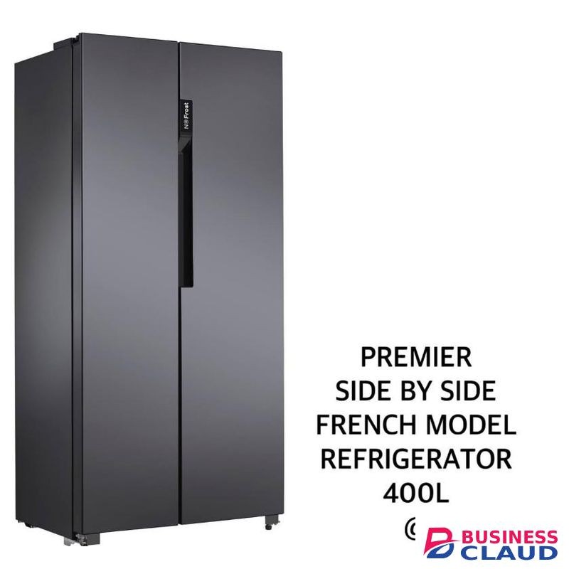 Premier 400L Side by Side French Model Refrigerator.