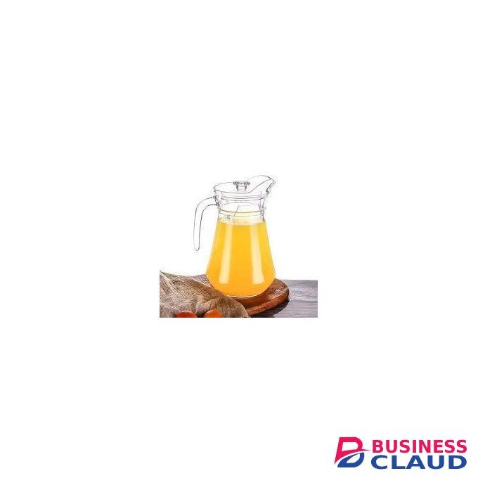 Set of 2 Glass Water Jugs with Lids - Clear Beverage Pitchers for Refrigerator, Juice, Iced Tea & Infused Water (2 PCS)