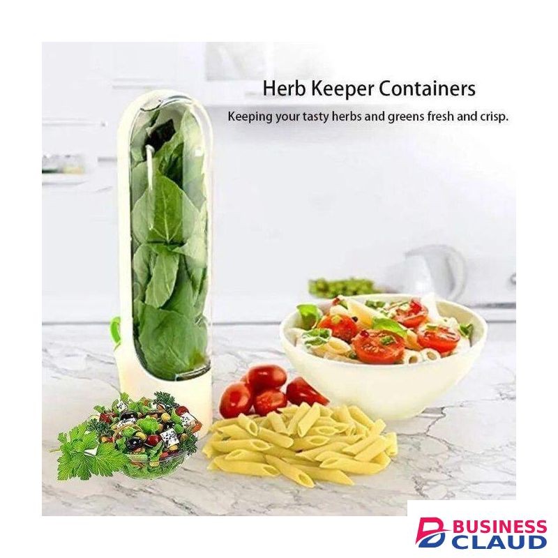 Herb Saver Storage Container Fresh Herb Keeper Vanilla Vegetables Fresh Preservation Bottle For Refrigerator Kitchen