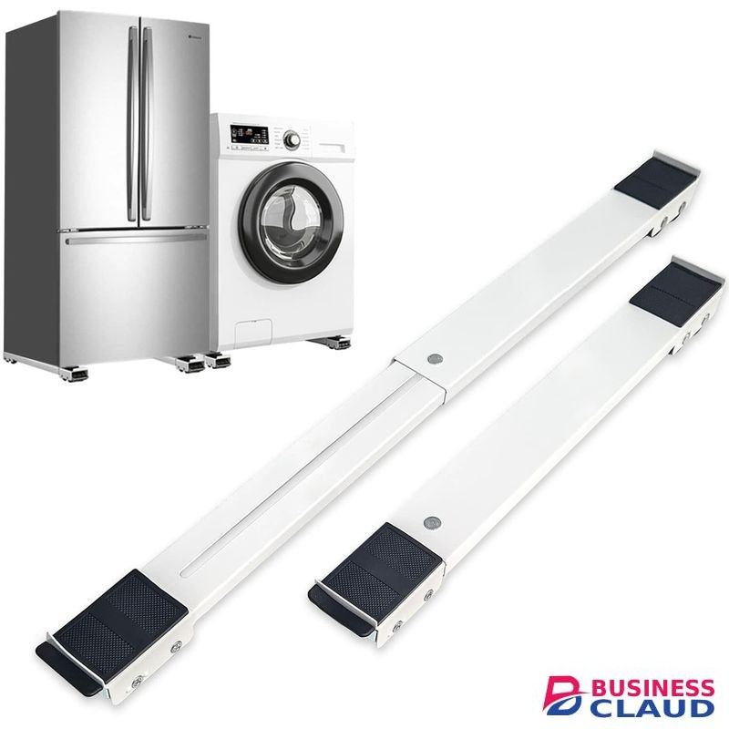 Washing Machine metal thickened, set of 2 Stand Base/Adjustable Appliance Rollers, Washing Machine Movable Stand, Refrigerator Dolly Base.