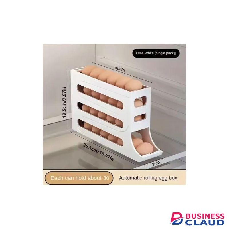 House 4-layer Slide Egg Storage Box Ladder Style Egg Box Storage Refrigerator Side Door Large Capacity Automatic Egg Rolling Machine