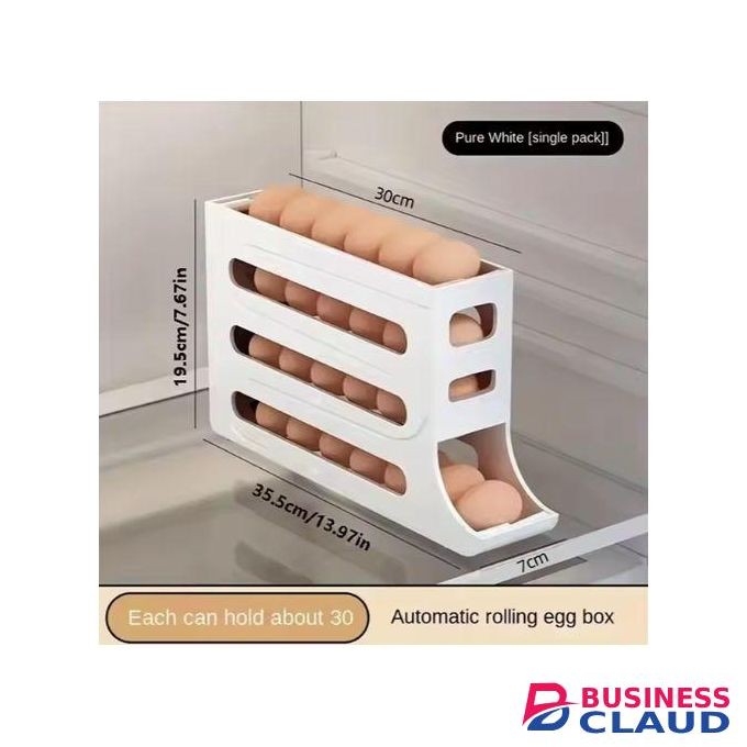 House 4-layer Slide Egg Storage Box Ladder Style Egg Box Storage Refrigerator Side Door Large Capacity Automatic Egg Rolling Machine