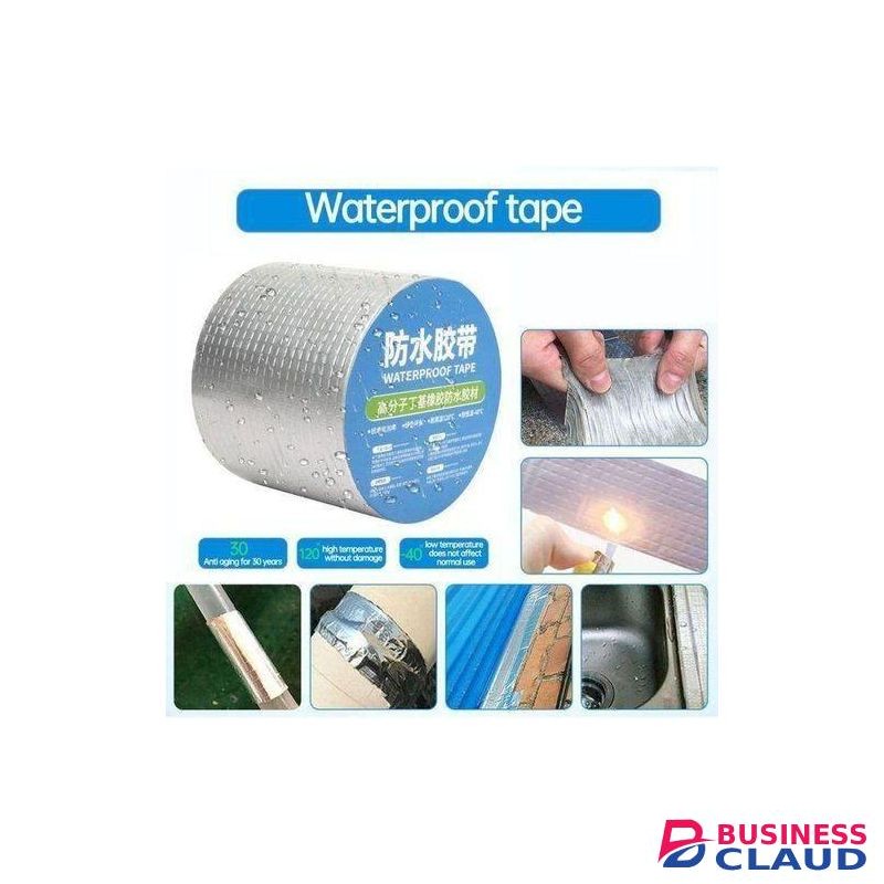 Aluminium Foil Tape Heat Resistant Strong Stickiness Pipes Refrigerator Repairing Waterproof Silver-10CM X 5M