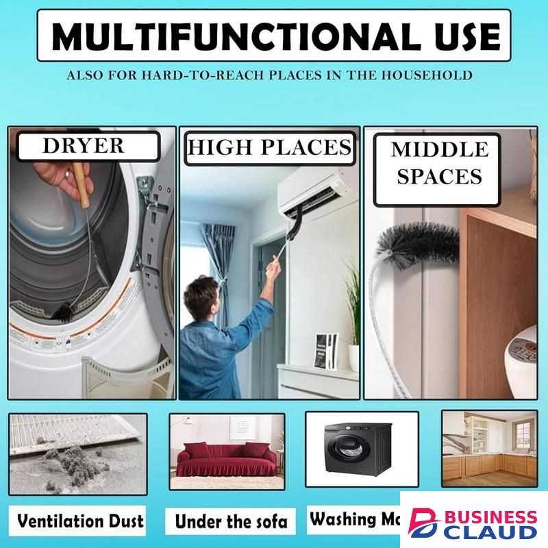 3PCS Dryer Vent Cleaning Kit, Lint Remover Trap Cleaner, Home Essentials, Long Flexible Refrigerator and Vacuum Brush