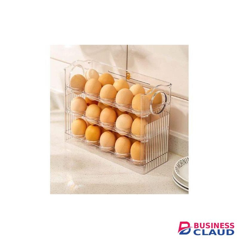 30pc Acrylic Egg Storage Box Kitchen Refrigerator Side Door Egg Tray Egg Rackorganizer