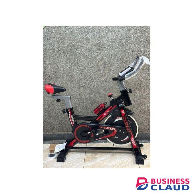 Euromax Exercise Spin Bike, Indoor Cycling Bike Stationary, Cycle Bike with Comfortable Seat Cushion, Digital Display with Pulse