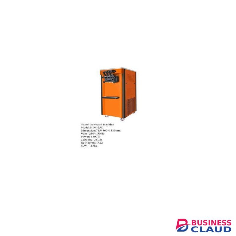 Premier Commercial Ice Cream Machine – 25L/h, 1800W, R22 Refrigerant, Heavy-Duty