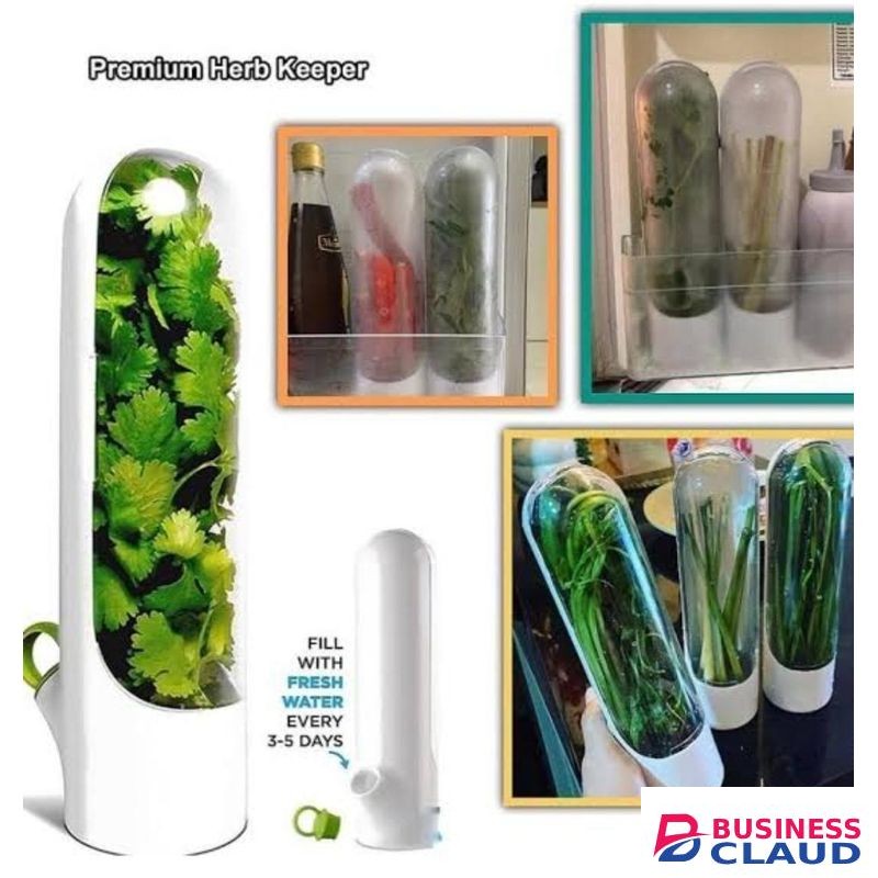 1 / 2PCS Herb Saver Storage Container Fresh Herb Keeper Vanilla Vegetables Fresh Preservation Bottle For Refrigerator Kitchen