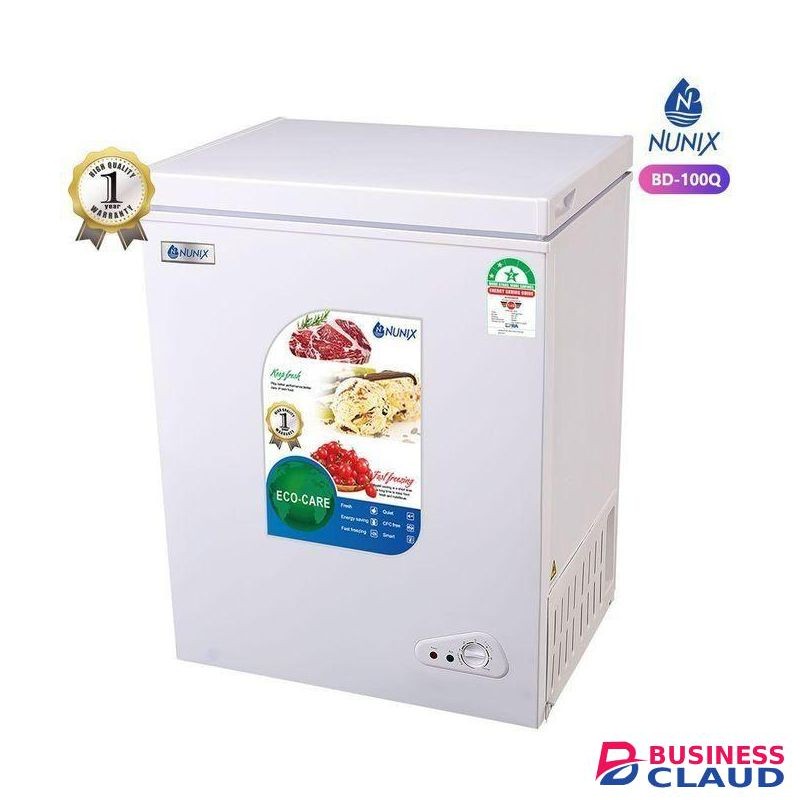 Nunix 100L Energy Efficient Chest Freezer – Low Noise, CFC-Free Cooling