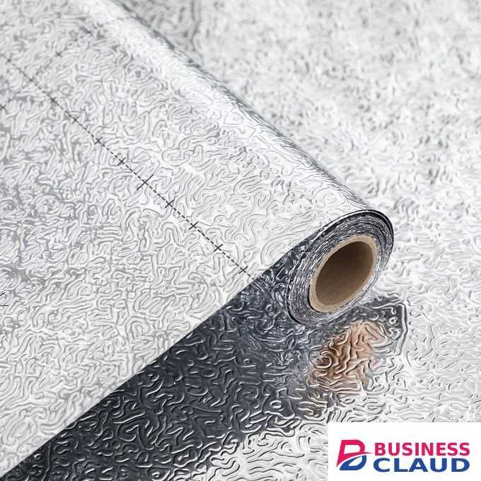 Aluminium foil Contact Paper Large Size 60cm x 500meters Wallpaper Peel and Stick Removable Temporary Adhesive Wall Paper for Kitchen Refrigerator Washing Machine Metal Furniture