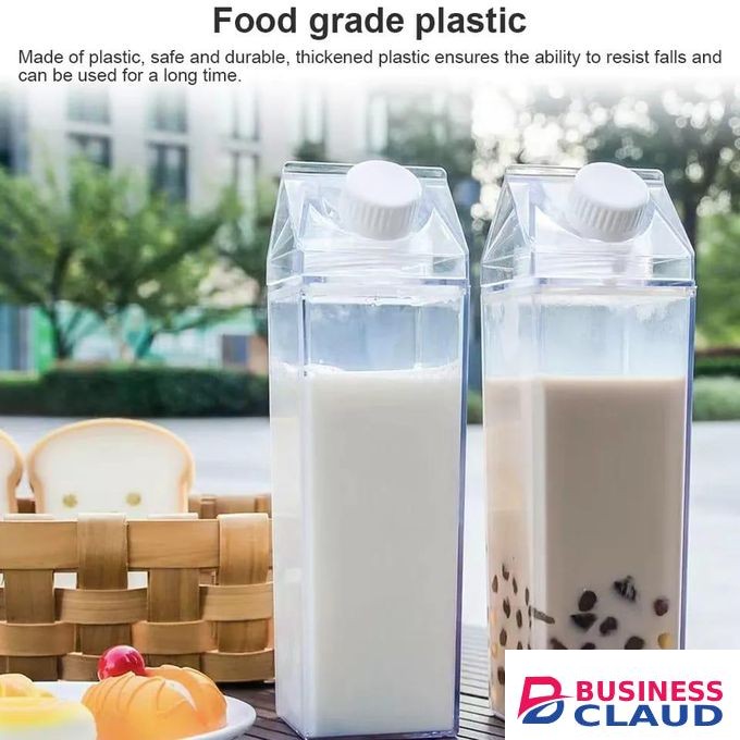 1L Clear Acrylic Fridge Bottle With Tight Duo Lid