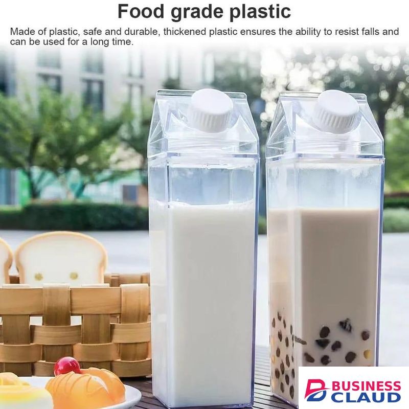 1L Clear Acrylic Fridge Bottle With Tight Duo Lid