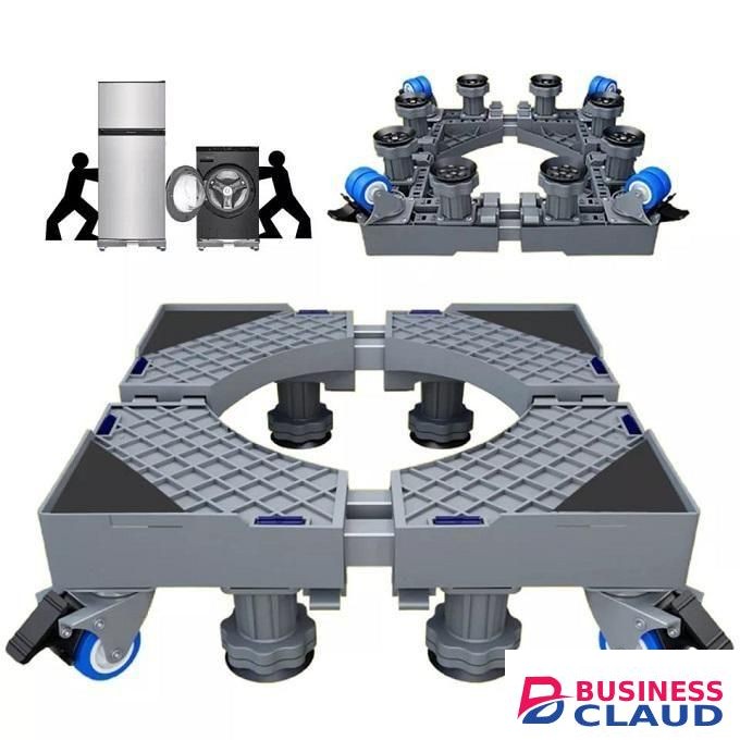 Washing Machine Fridge Stand Base Adjustable Trolley Mover With Lockable Wheels