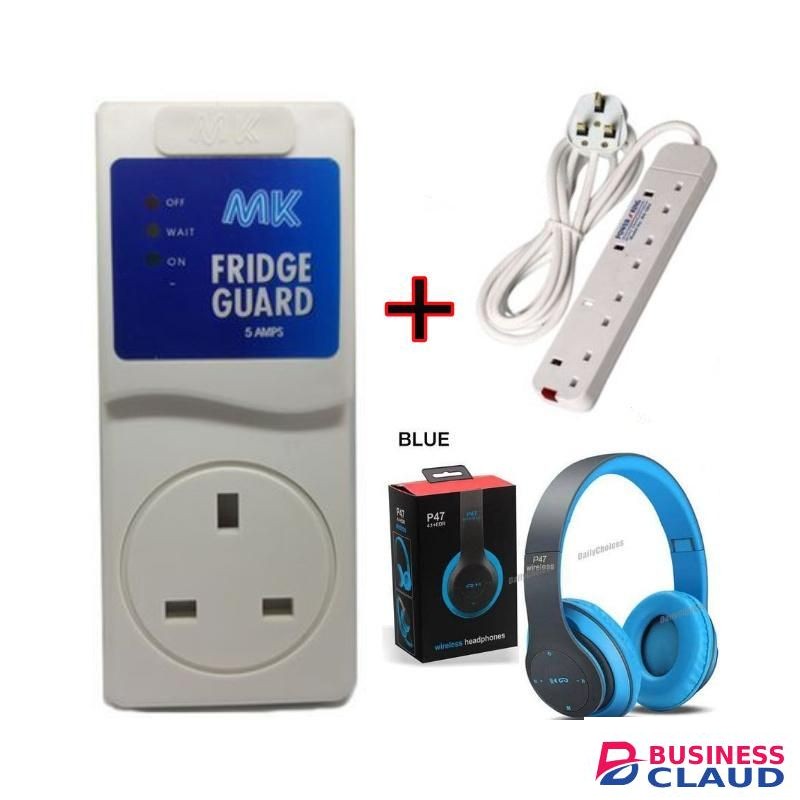 MK Fridge Guard+4Way Extension+P47 Headphones
