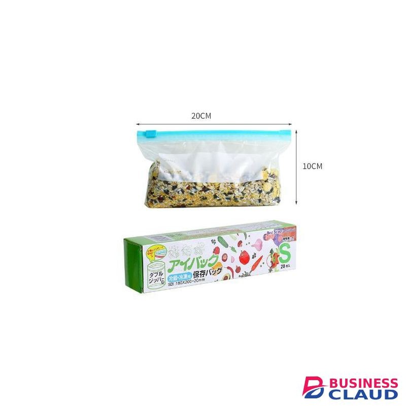 package Reusable fridge bags with zipper and box packing