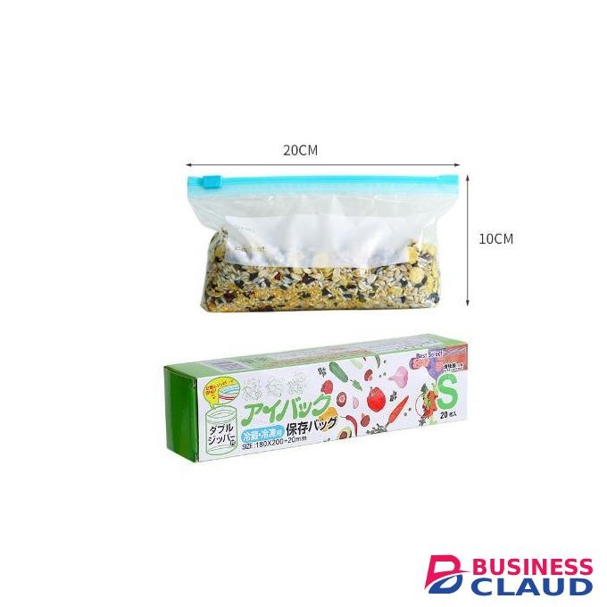 package Reusable fridge bags with zipper and box packing