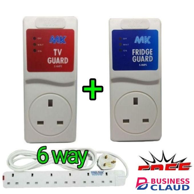 Mk Electric Fridge Guard+ TV Guard +Free 6 Way Extension