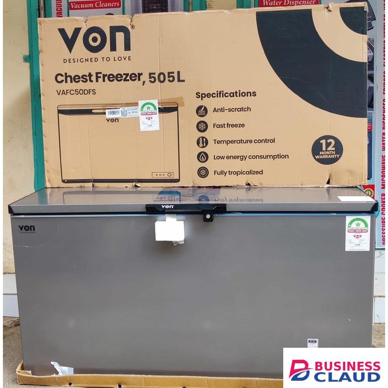 VON Deep Freezer – 505 Litres Capacity (Fully Tropicalized, Fast Freezer, Front Defrost Drainage)