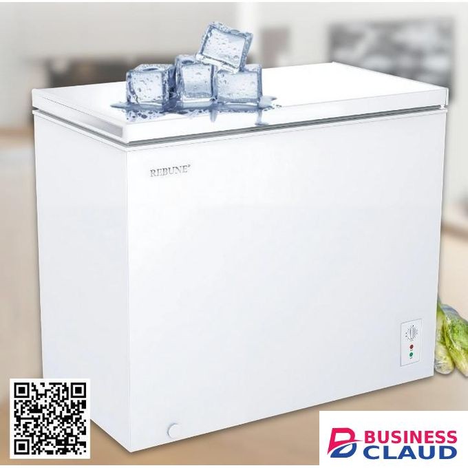 Rebune 194 L Chest Freezer – Energy Efficient Deep Freezer for Home & Business Use