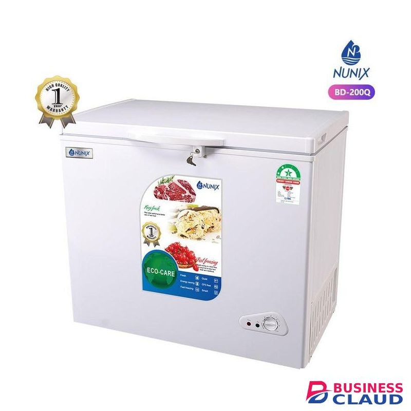 Nunix 200L Chest Freezer – Fast Cooling, Energy Efficient Deep Freezer With Free Fridge Guard
