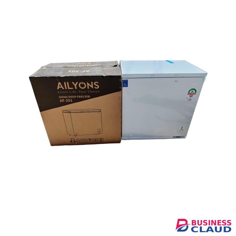 AILYONS 150L Chest Freezer – Large Capacity Deep Freezer-white