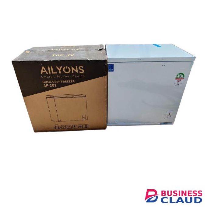 AILYONS 150L Chest Freezer – Large Capacity Deep Freezer-white