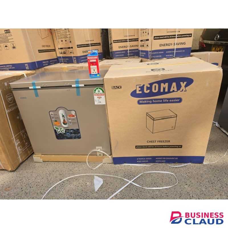 Ecomax 169 litres deep chest freezer silver