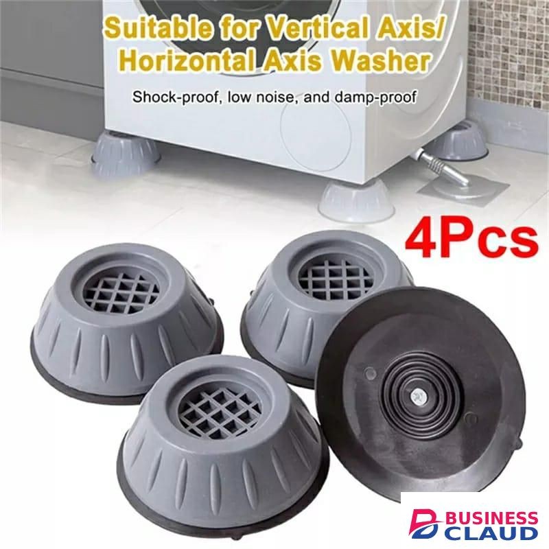 Universal shock and noise cancelling anti-vibration Pads set of 4 Can be used for washing machine, Driers, Deep Freezers and Fridges The lower layer is made of rubber which has strong grip to absorb shock which prevents skidding and wobbling