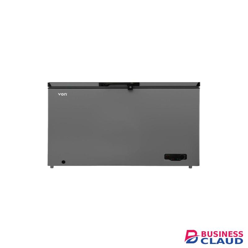 VON 505L Chest Freezer with Lockable Lid, Front Defrost Drain, Thick Thermal Insulation & Fully Tropicalized