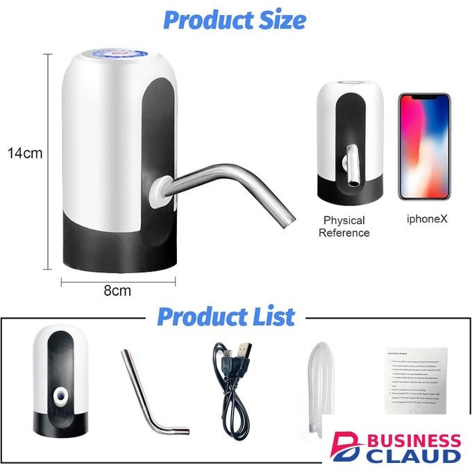 Water Bottle Pump, Usb Charging Portable Electric Water Pump For For For 2-5 Gallon Jugs Usb Charging Portable Water Dispenser For Office, Home, Camping, Kitchen