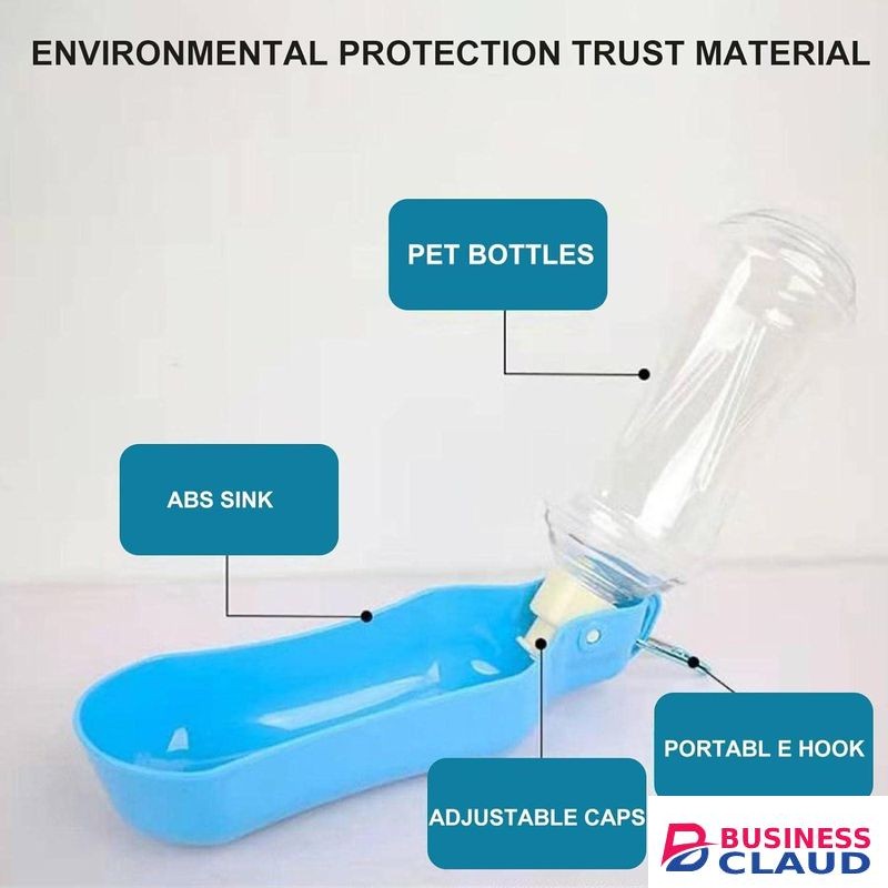 Water Bottle for Dogs - Foldable Dog Bowl Dispenser 518ml Large Capacity Water Bowel for Dogs Cats Outdoor Walking Hiking Travel Camping