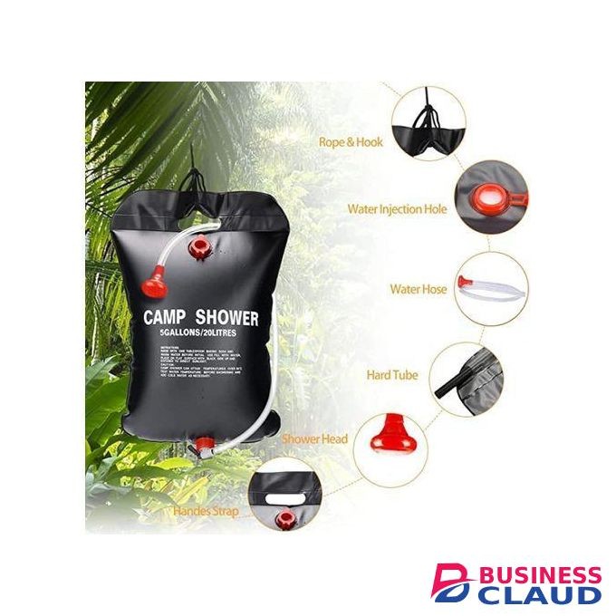 Camping Shower Solar 20 Litres, Camping Shower, Solar Shower, Camp Shower, Outdoor Shower, Mobile Camping Shower, Travel Shower, Compact, Outdoor Camping