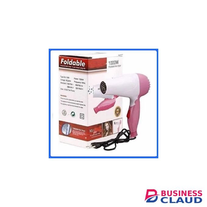 Nova Professional Folding Hair Dryer - 2 Speed Control 1000w