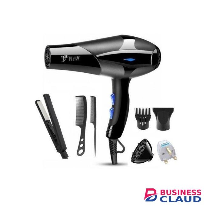 Deliya Hair Blow Dryer Hair Dryer Hair Straightener+7 Gifts