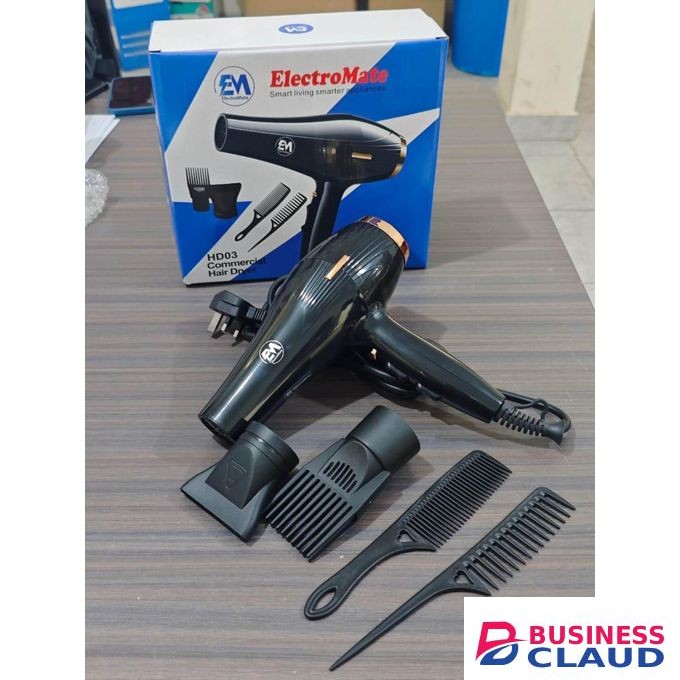 ElectroMate High quality commercial hair dryer with accessories