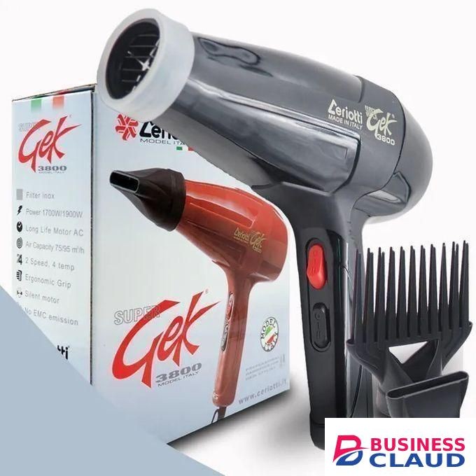 Ceriotti Buy now Super GEK 3800 Blow Dry Hair Dryer Turbo Hair Dryer Hair Dryer, Styling Edition, 3 Heat Settings, 2 Speed Settings, Cool Shot Button, 2 Blow Dryer Accessories Included