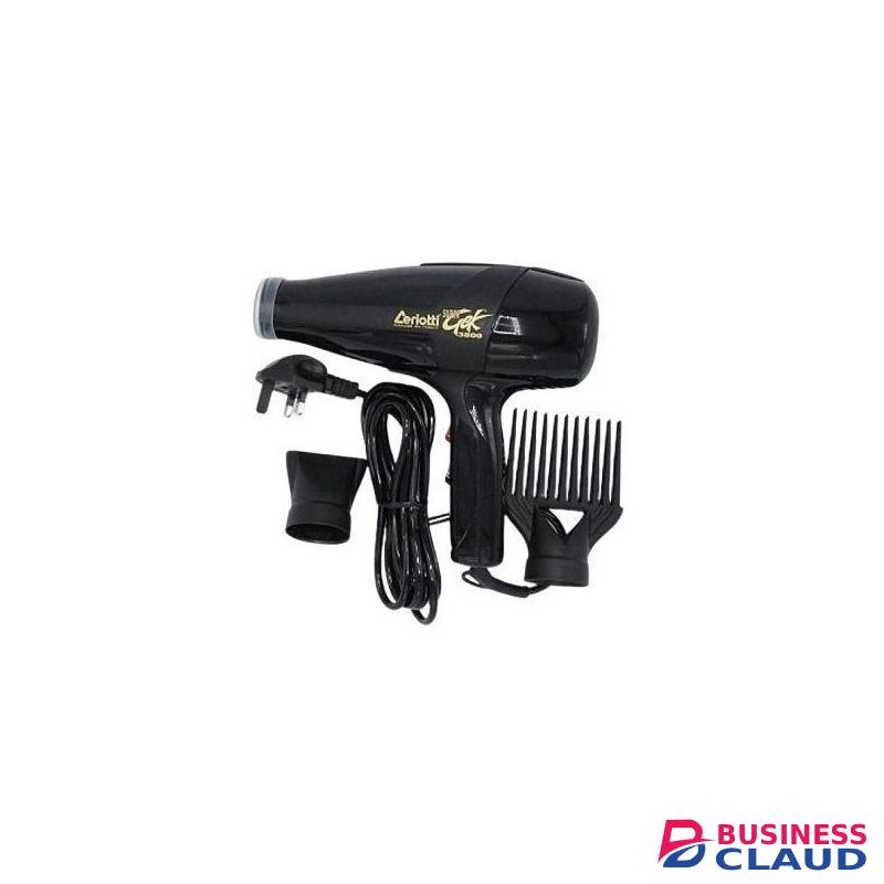 Ceriotti Quality Super GEK 3000 Blow Dry Hair Dryer Turbo Hair Dryer Hair Dryer, Styling Edition, 3 Heat Settings, 2 Speed Settings, Cool Shot Button, 2 Blow Dryer Accessories Included