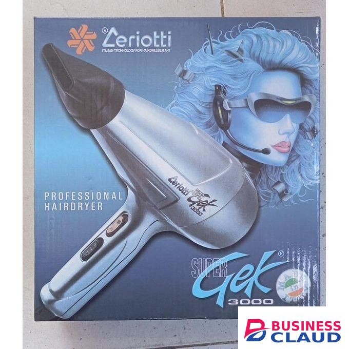 Ceriotti Super Gek 3000 Hair Dryer Cold Air Function Fast Salon Hair Dryer