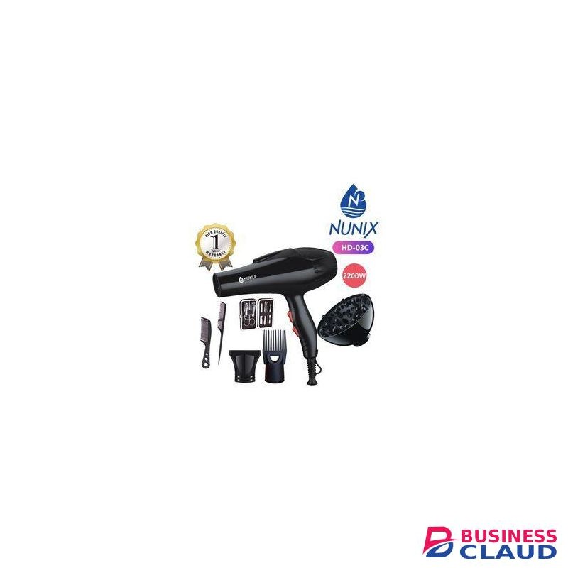 Nunix Saloon Blow Dry Hair Dryer And Accessories
