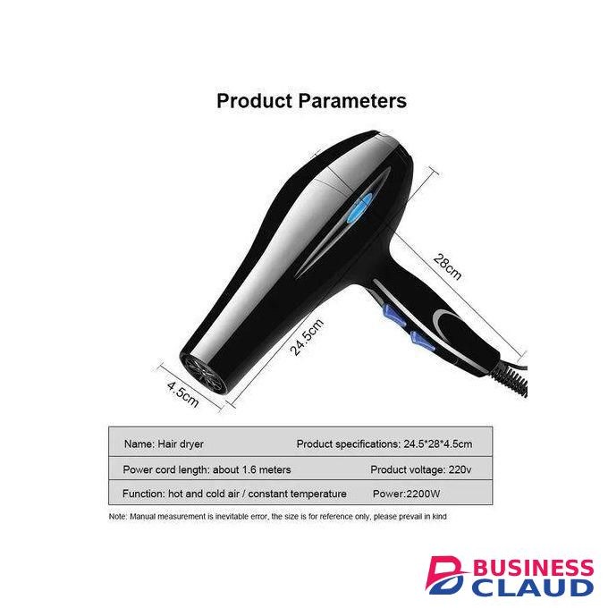 ElectroMate 2200W Hair Dryer Professional Hair Dryer Fast Heating Hot And Cold