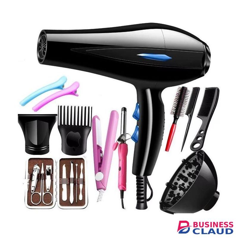 Canye Professional Salon And Home Hair Dryer Blowdry Straightener With Hair And Nail Accessories
