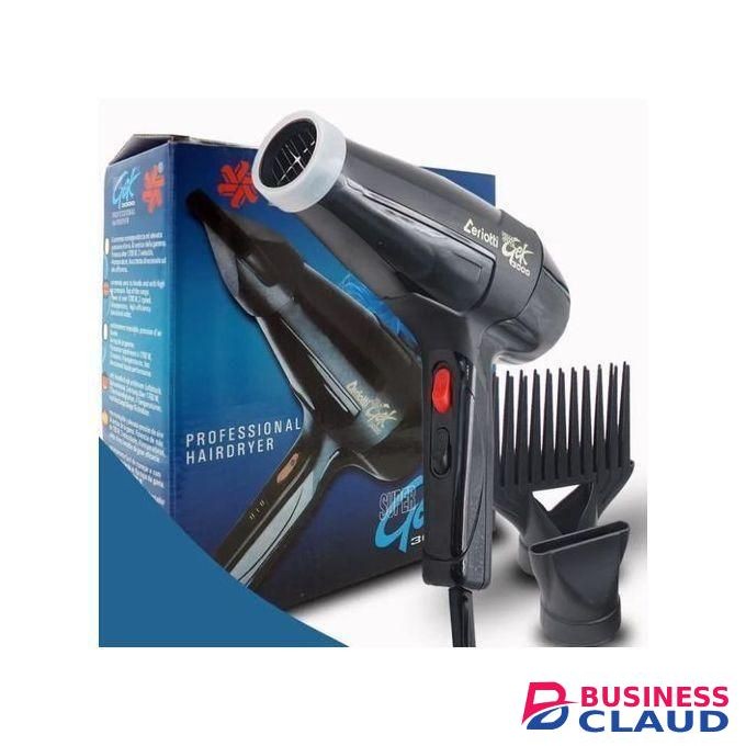 Gek Super 3000 Blow Dry Hair Dryer - Black