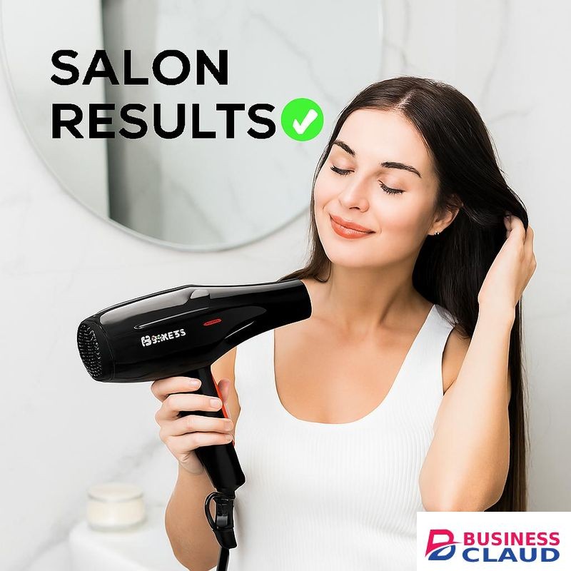 Ionic Hair Dryer with Comb Attachments for Curly & Coily Hair - Anti-Frizz, Volume & Shine
