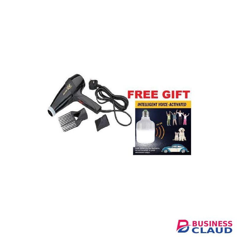 Ceriotti Super GEK 3000 Blow Dry Hair Dryer + FREE Voice Or Clap Activated Bulb