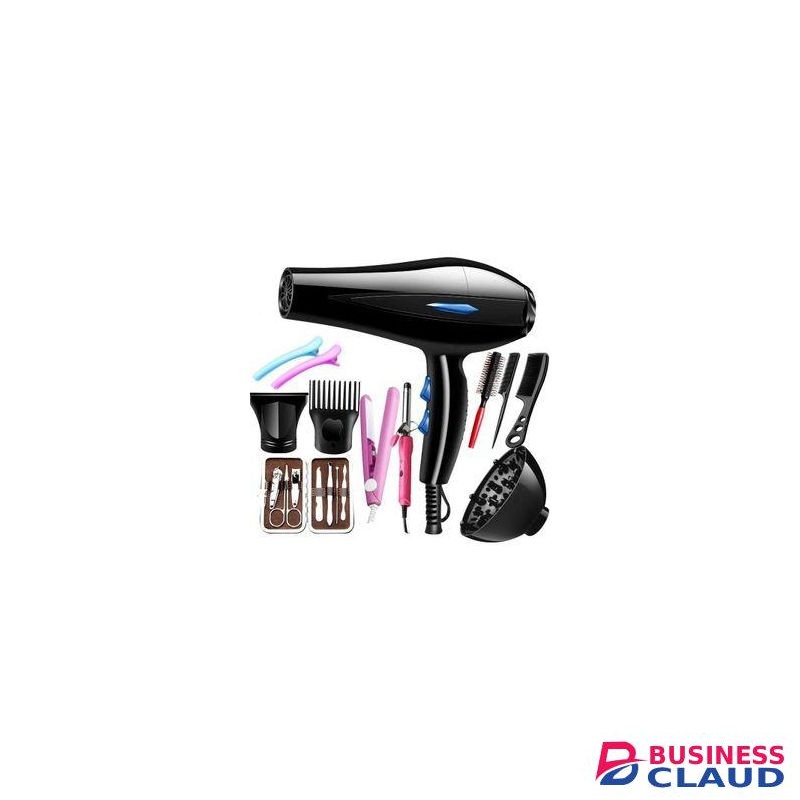 Canye Blow dry hair dryer black with accessories comb and flat iron full set